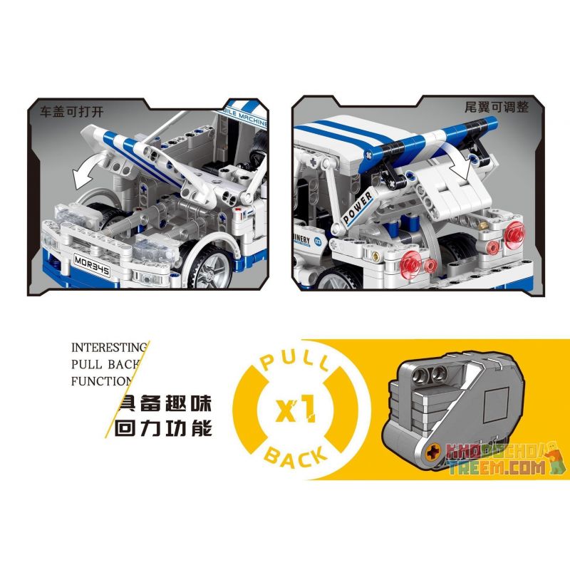 ZHEGAO QL0468 0468 non  NISSAN GTR R-34 XE KÉO LÙI bộ đồ chơi xếp lắp ráp ghép mô hình  Kỹ Thuật Công Nghệ Cao Mô Hình Phương Tiện 653 khối