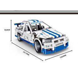 ZHEGAO QL0468 0468 non  NISSAN GTR R-34 XE KÉO LÙI bộ đồ chơi xếp lắp ráp ghép mô hình  Kỹ Thuật Công Nghệ Cao Mô Hình Phương Tiện 653 khối