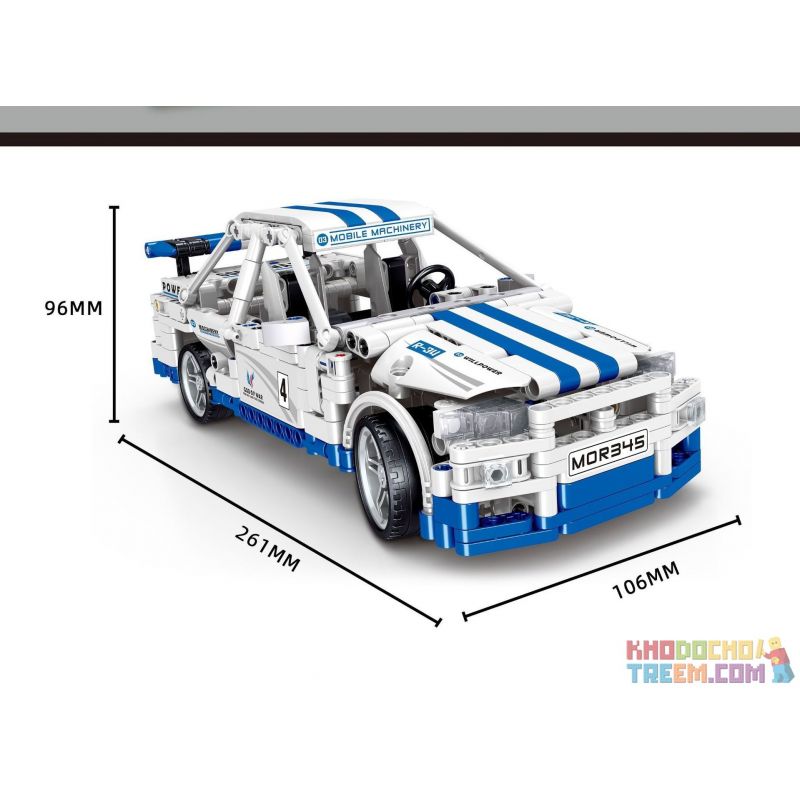 ZHEGAO QL0468 0468 non  NISSAN GTR R-34 XE KÉO LÙI bộ đồ chơi xếp lắp ráp ghép mô hình  Kỹ Thuật Công Nghệ Cao Mô Hình Phương Tiện 653 khối