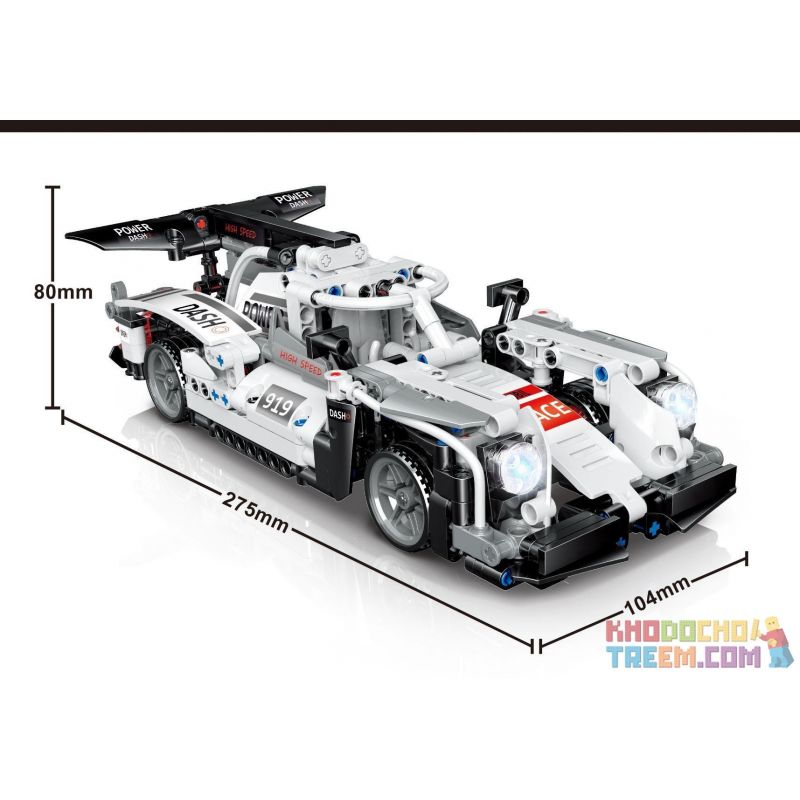 YIMU YM-105 non  PORSCHE 919 XE ĐUA bộ đồ chơi xếp lắp ráp ghép mô hình  919 RACING CAR Kỹ Thuật Công Nghệ Cao Mô Hình Phương Tiện 440 khối