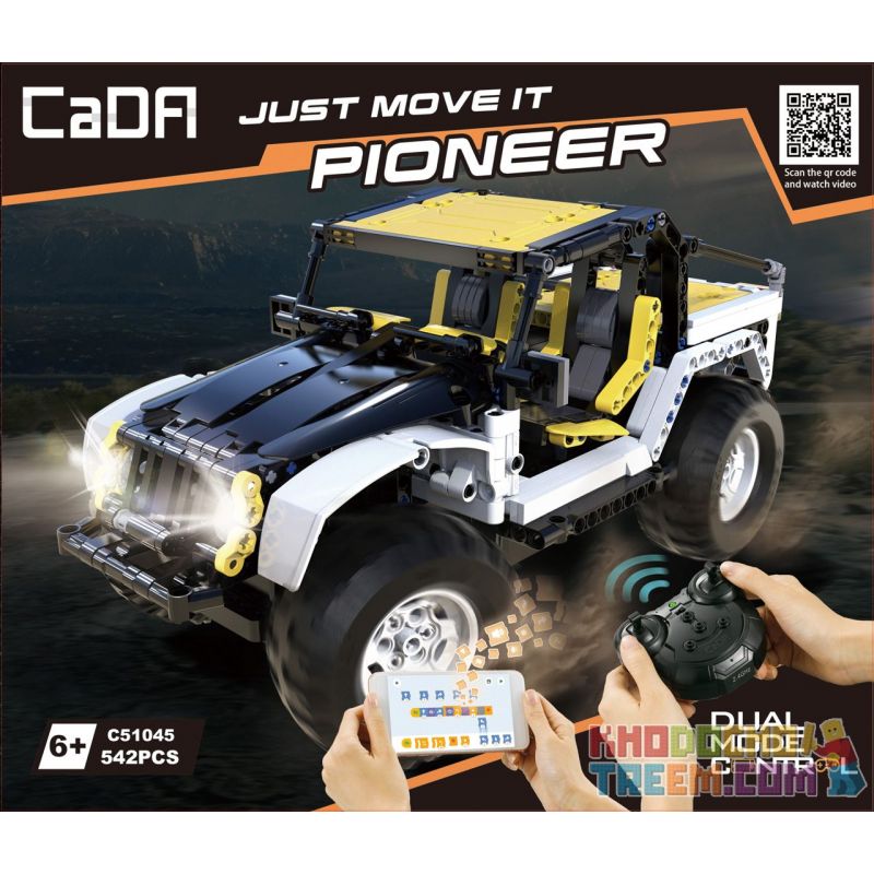 DOUBLEE CADA C51045 51045 non Lego XE ĐỊA HÌNH ĐIỀU KHIỂN TỪ XA TRAILBLAZER bộ đồ chơi xếp lắp ráp ghép mô hình Technic POINEER Kỹ Thuật Công Nghệ Cao Mô Hình Phương Tiện 542 khối