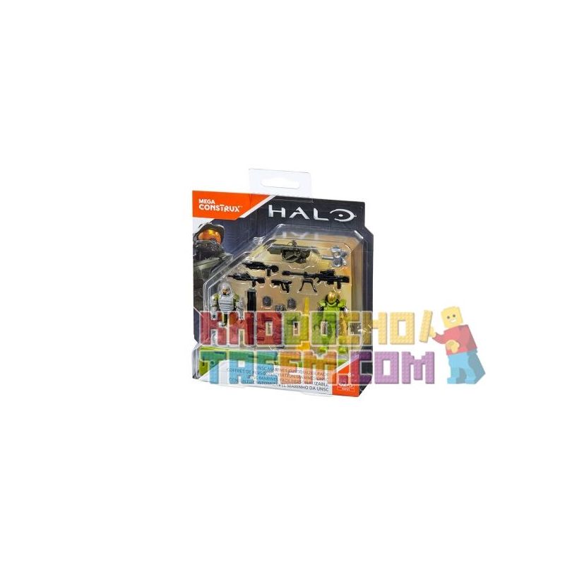 MEGA BLOKS FDY41 non Lego GÓI TÙY CHỈNH CỦA THỦY QUÂN LỤC CHIẾN UNSC bộ đồ chơi xếp lắp ráp ghép mô hình Computer Games UNSC MARINES CUSTOMIZER PACK Trò Chơi 62 khối