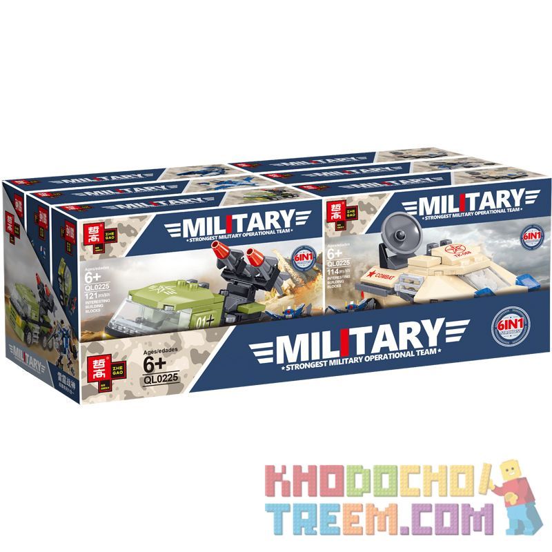 ZHEGAO QL0225 0225 non Lego THUNDER GOD OF WAR 6 KẾT HỢP bộ đồ chơi xếp lắp ráp ghép mô hình Military Army Quân Sự Bộ Đội 699 khối