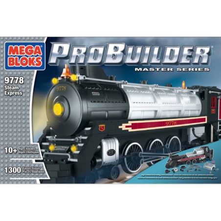 MEGA BLOKS 9778 non  STEAM EXPRESS. bộ đồ chơi xếp lắp ráp ghép mô hình 1300 khối