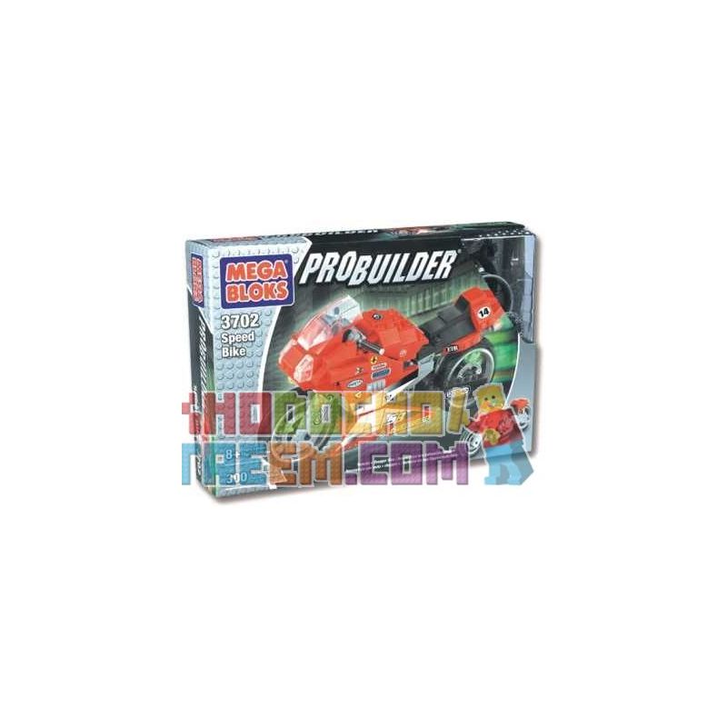 MEGA BLOKS 3702 non Lego MÔ TÔ ĐƯỜNG BỘ bộ đồ chơi xếp lắp ráp ghép mô hình Speed Champions Racing Cars SPEED BIKE Đua Xe Công Thức 300 khối