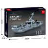 MINGDI LEIBAO K087 non  TÀU KHU TRỤC TUẦN TRA TRÊN BỜ bộ đồ chơi xếp lắp ráp ghép mô hình Military Army MILITARY PATROL BOAT Quân Sự Bộ Đội 1056 khối