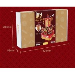 JAKI JK1368 1368 non  ĐÈN LỒNG ĐÈN LỒNG bộ đồ chơi xếp lắp ráp ghép mô hình DIY MUSIC BOX 397 khối