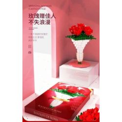 QIZHILE 90015 non  LỜI HỨA TRONG MƠ bộ đồ chơi xếp lắp ráp ghép mô hình Creator ROSE ART Sáng Tạo 474 khối