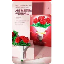 QIZHILE 90015 non  LỜI HỨA TRONG MƠ bộ đồ chơi xếp lắp ráp ghép mô hình Creator ROSE ART Sáng Tạo 474 khối