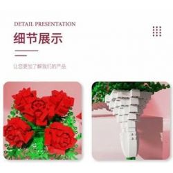 QIZHILE 90015 non  LỜI HỨA TRONG MƠ bộ đồ chơi xếp lắp ráp ghép mô hình Creator ROSE ART Sáng Tạo 474 khối