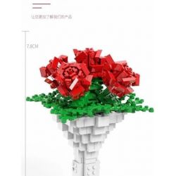 QIZHILE 90015 non  LỜI HỨA TRONG MƠ bộ đồ chơi xếp lắp ráp ghép mô hình Creator ROSE ART Sáng Tạo 474 khối