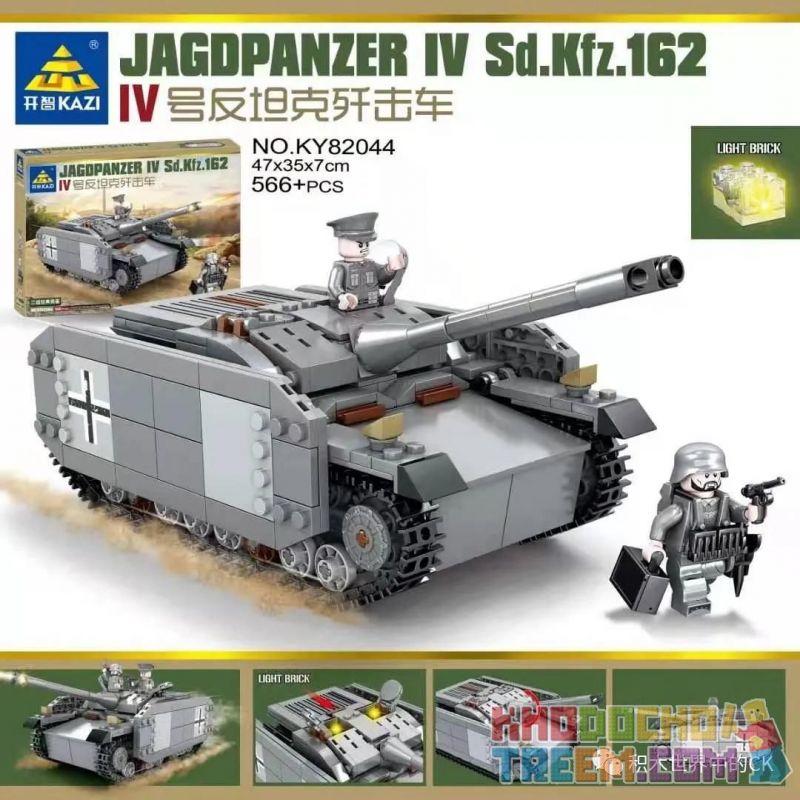 Kazi KY82044 82044 Xếp hình kiểu Lego MILITARY ARMY Jagdpanzer IV Sd.Kfz.162 Khu Trục Hạm Chống Tăng IV 566 khối