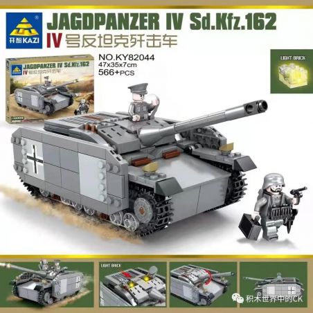 Kazi KY82044 82044 non  KHU TRỤC HẠM CHỐNG TĂNG IV bộ đồ chơi xếp lắp ráp ghép mô hình Military Army JAGDPANZER IV SD.KFZ.162 Quân Sự Bộ Đội 566 khối