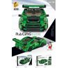 PanlosBrick 666027 Panlos Brick 666027 non  PORSCHE 911 GT3 bộ đồ chơi xếp lắp ráp ghép mô hình Speed Champions Racing Cars Đua Xe Công Thức 358 khối