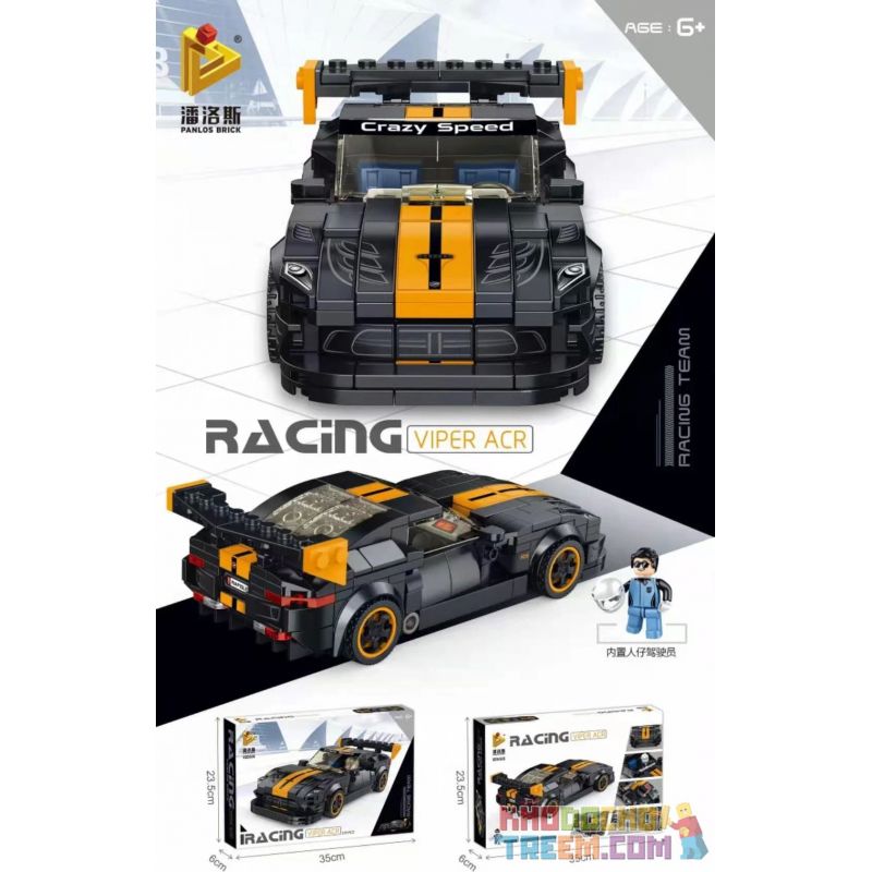 PanlosBrick 666026 Panlos Brick 666026 non Lego DODGE VIPER ACR. bộ đồ chơi xếp lắp ráp ghép mô hình Speed Champions Racing Cars Đua Xe Công Thức 370 khối