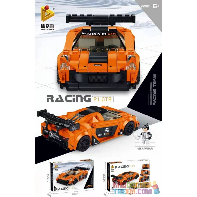 PanlosBrick 666025 Panlos Brick 666025 non Lego MCLAREN P1 GTR. bộ đồ chơi xếp lắp ráp ghép mô hình Speed Champions Racing Cars Đua Xe Công Thức 336 khối