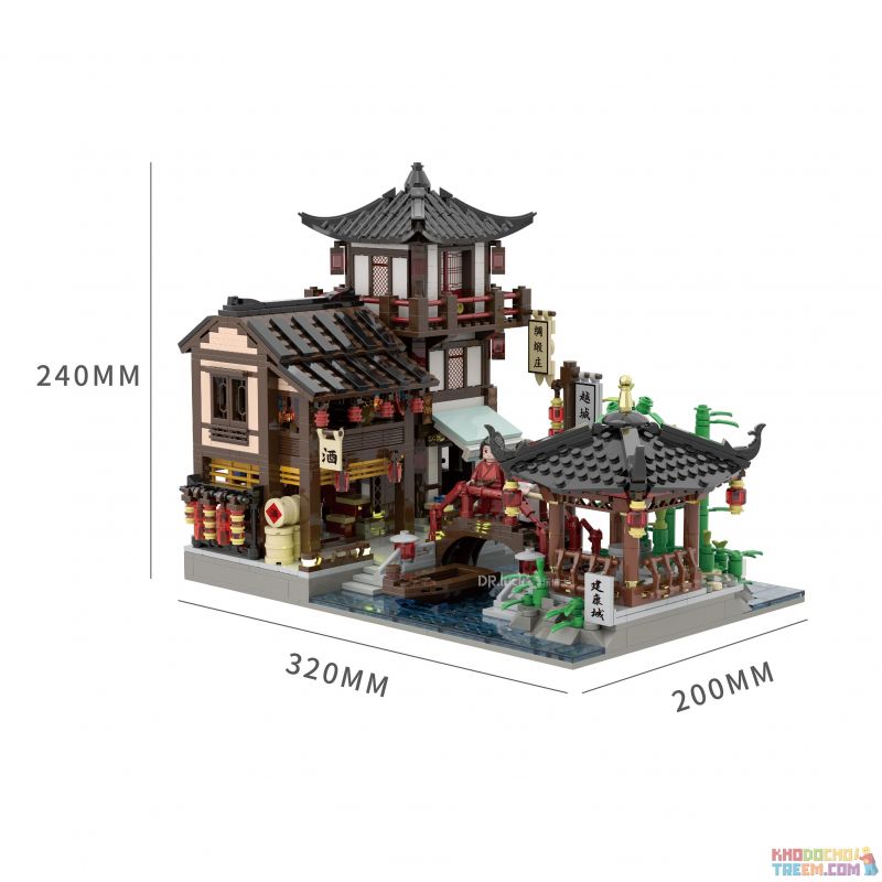 DR.LUCK 9018 non  THÀNH PHỐ JIANKANG bộ đồ chơi xếp lắp ráp ghép mô hình Movie & Game LEGEND OF FEI Phim Và Trò Chơi 1766 khối