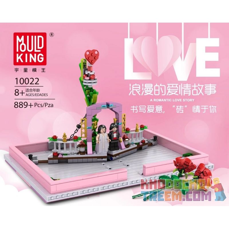 MouldKing 10022 Mould King 10022 non  CUỐN SÁCH TỎ TÌNH LÃNG MẠN CÂU CHUYỆN YÊU bộ đồ chơi xếp lắp ráp ghép mô hình A ROMANTIC LOVE STORY 889 khối