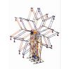 LOZ 2026 P0001 0001 Xếp hình kiểu Nanoblock LOZ ELECTRIC AMUSEMENT PARK Electric Amusement Park Double Star Ferris Wheel đu Quay đứng Hình Sao 8 Cánh động Cơ Pin 977 khối có động cơ pin
