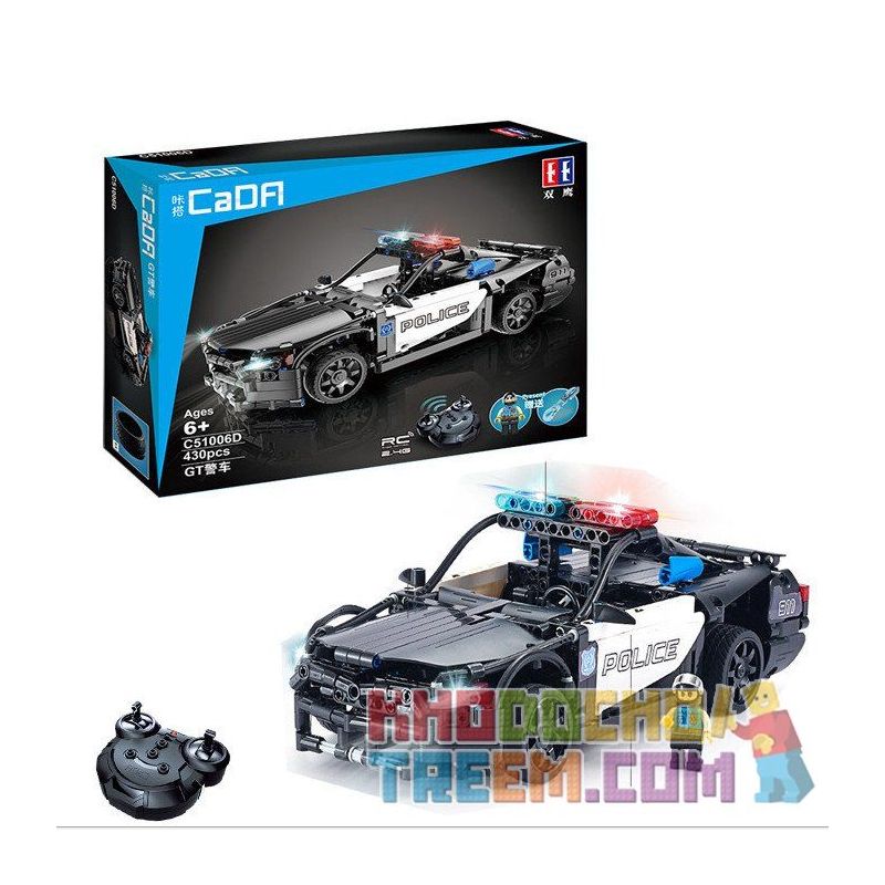 DOUBLEE CADA C51006 51006 C51006D 51006D non  XE CẢNH SÁT bộ đồ chơi xếp lắp ráp ghép mô hình  GT POLICE CAR Kỹ Thuật Công Nghệ Cao Mô Hình Phương Tiện 430 khối