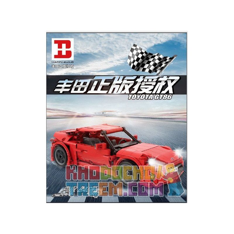 HAPPY BUILD YC-QC001 QC001 YCQC001 non  TOYOTA AE86 XE ĐẦU KÉO ỦY QUYỀN CHÍNH HÃNG bộ đồ chơi xếp lắp ráp ghép mô hình  Kỹ Thuật Công Nghệ Cao Mô Hình Phương Tiện 588 khối