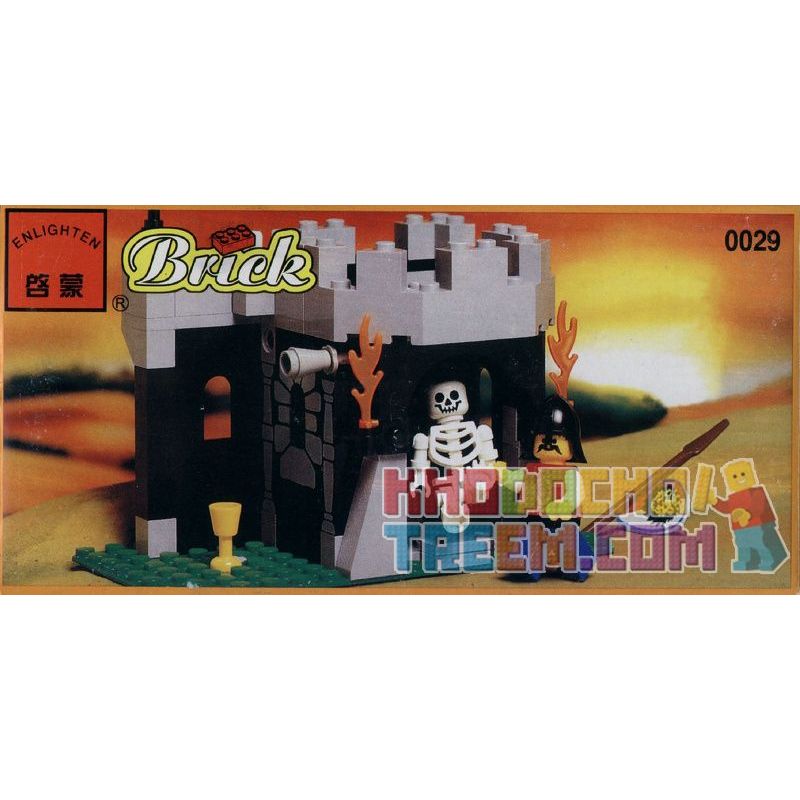 NOT Lego SKELETON SURPRISE 6036 Enlighten 0029 Qman 0029 xếp lắp ráp ghép mô hình SKELETON SURPRISE BỘ XƯƠNG BẤT NGỜ LÂU ĐÀI HIỆP SĨ HOÀNG GIA BẢO VỆ CĂN PHÒNG BÍ MẬT Medieval Castle Chiến Tranh Trung Cổ 72 khối