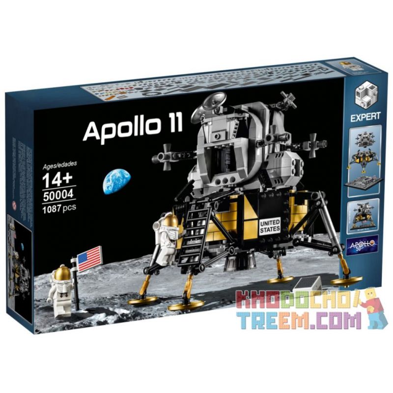 NOT Lego NASA APOLLO 11 LUNAR LANDER 10266 50004 69720 ZIMO 60003 xếp lắp ráp ghép mô hình TÀU ĐỔ BỘ MẶT TRĂNG APOLLO 11 CỦA NASA Creator Expert Chuyên Gia Sáng Tạo 1087 khối
