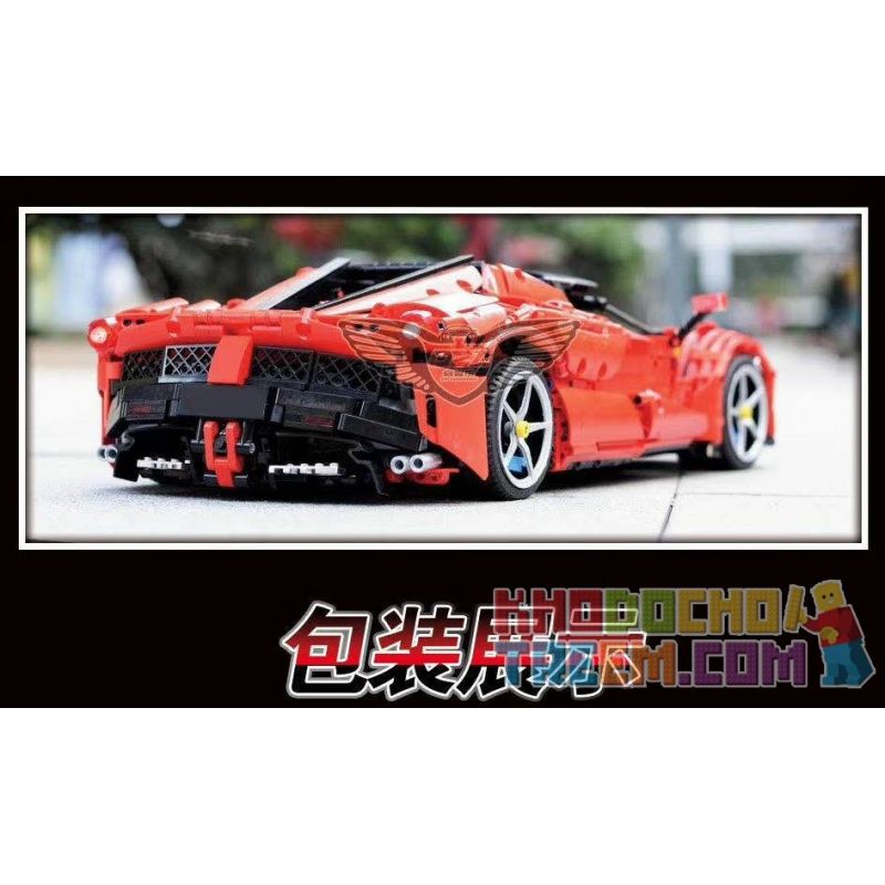 QIZHILE 23032 non  FERRARI LAFERRARI. bộ đồ chơi xếp lắp ráp ghép mô hình  Kỹ Thuật Công Nghệ Cao Mô Hình Phương Tiện 2668 khối