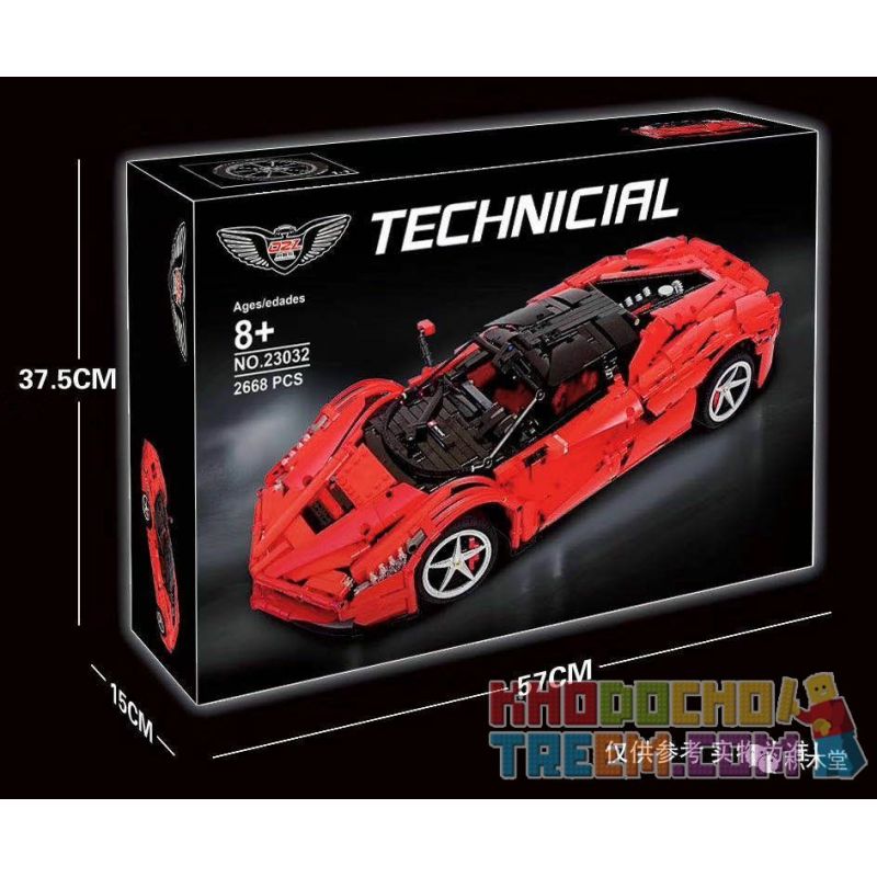 QIZHILE 23032 non  FERRARI LAFERRARI. bộ đồ chơi xếp lắp ráp ghép mô hình  Kỹ Thuật Công Nghệ Cao Mô Hình Phương Tiện 2668 khối