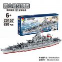 WOMA C0156 0156 non Lego CHIẾN BINH TÀU CHIẾN bộ đồ chơi xếp lắp ráp ghép mô hình Battle Ship 820 khối