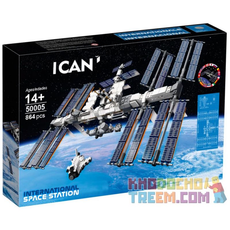 NOT Lego INTERNATIONAL SPACE STATION 21321 88004 50005 ZIMO 60004 xếp lắp ráp ghép mô hình TRẠM KHÔNG GIAN QUỐC TẾ Ideas Ý Tưởng 864 khối
