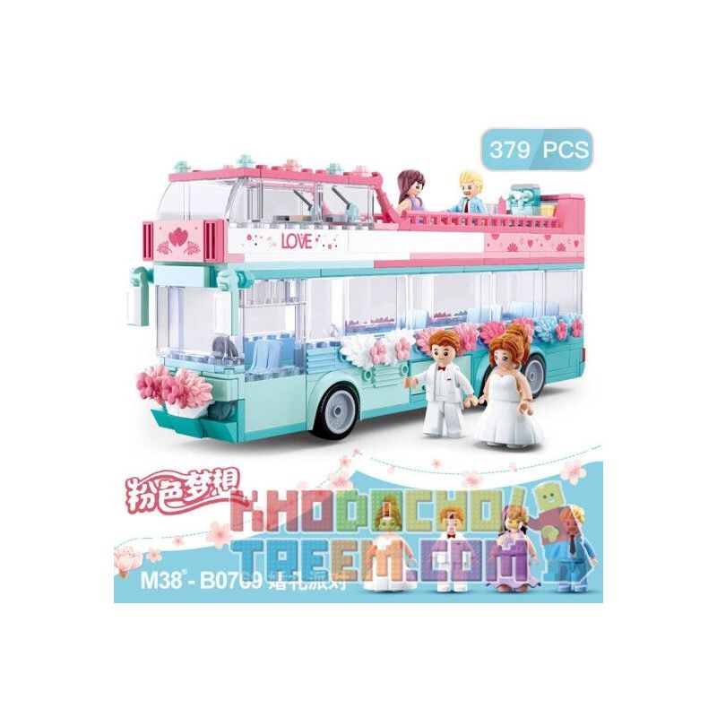 SLUBAN M38-B0769 B0769 0769 M38B0769 38-B0769 non Lego TIỆC CƯỚI bộ đồ chơi xếp lắp ráp ghép mô hình Happy Wedding Season Mùa Cưới Hạnh Phúc 379 khối