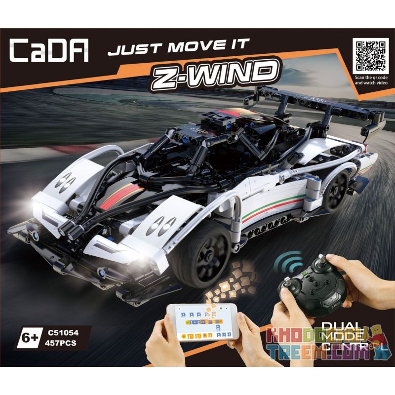 DOUBLEE CADA C51054 51054 non Lego PAGANI 1:16. tỷ lệ 1:16 bộ đồ chơi xếp lắp ráp ghép mô hình Technic Z-WIND Kỹ Thuật Công Nghệ Cao Mô Hình Phương Tiện 457 khối