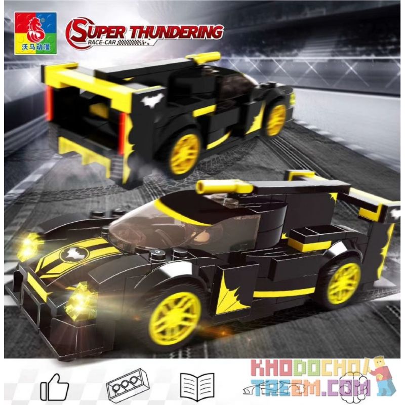 WOMA C0310-1 0310-1 C0310-2 0310-2 C0310-3 0310-3 C0310-4 0310-4 non  4 XE ĐUA MÀU SIÊU ANH HÙNG bộ đồ chơi xếp lắp ráp ghép mô hình Speed Champions Racing Cars SUPER THUNDERING Đua Xe Công Thức 803 khối