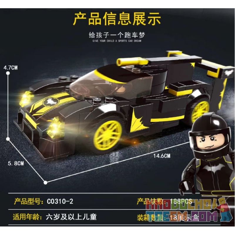 WOMA C0310-1 0310-1 C0310-2 0310-2 C0310-3 0310-3 C0310-4 0310-4 non  4 XE ĐUA MÀU SIÊU ANH HÙNG bộ đồ chơi xếp lắp ráp ghép mô hình Speed Champions Racing Cars SUPER THUNDERING Đua Xe Công Thức 803 khối