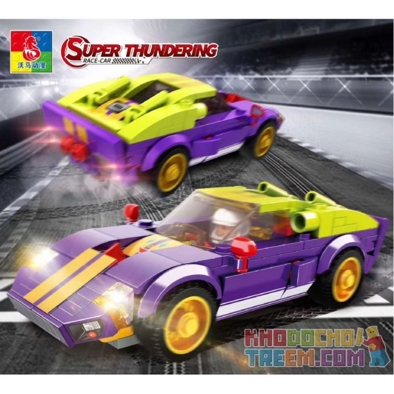 WOMA C0310-1 0310-1 C0310-2 0310-2 C0310-3 0310-3 C0310-4 0310-4 non  4 XE ĐUA MÀU SIÊU ANH HÙNG bộ đồ chơi xếp lắp ráp ghép mô hình Speed Champions Racing Cars SUPER THUNDERING Đua Xe Công Thức 803 khối
