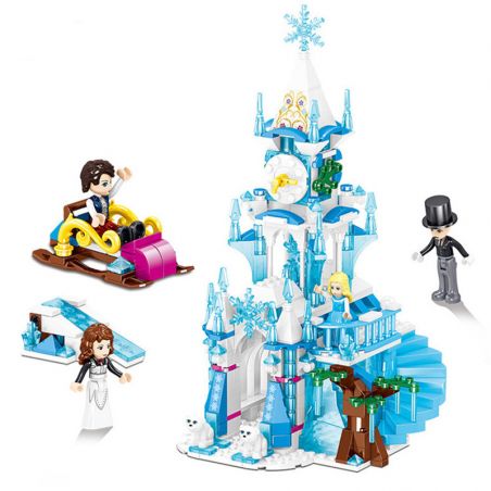ZHEGAO QL1141 1141 non  THÁP ĐỒNG HỒ THIÊN VĂN CHADRON bộ đồ chơi xếp lắp ráp ghép mô hình Disney Princess WINDSOR CASTLE Công Chúa 532 khối