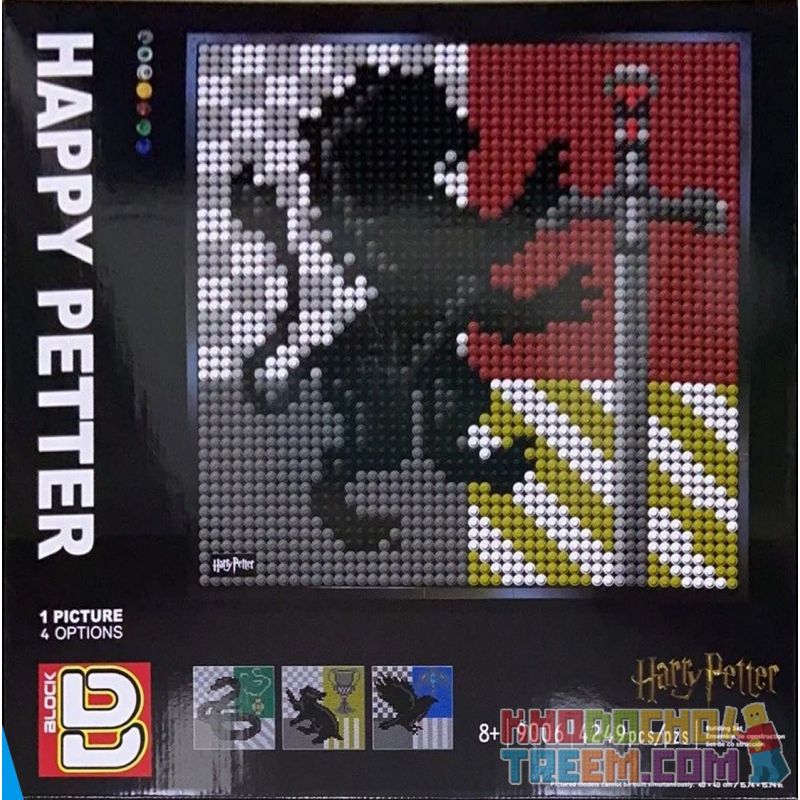 NOT Lego HARRY POTTER HOGWARTS CRESTS 31201 B BLOCK 9006 xếp lắp ráp ghép mô hình HARRY POTTER HOGWARTS CRESTS HUY HIỆU CỦA LEGO LIFE SERIES - BIỂU TƯỢNG NGÔI NHÀ 4249 khối
