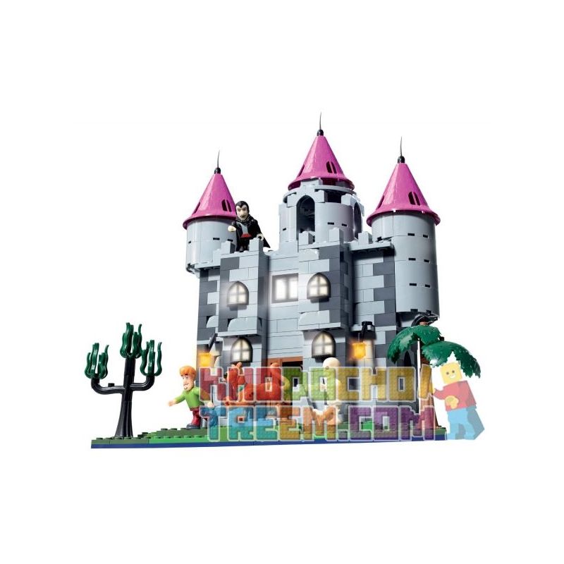 CHARACTER BUILDING 04556 non Lego BỘ LÂU ĐÀI SCOOBY DOO DRACULA bộ đồ chơi xếp lắp ráp ghép mô hình Medieval Castle CHARACTER BUILDING SCOOBY DOO DRACULAS CASTLE PLAYSET Chiến Tranh Trung Cổ 673 khối
