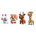 RUIZHI BEE 11042B non Lego 4 LOẠI MÈO CON HỔ NGÁO ỘP HƯƠU CAO CỔ bộ đồ chơi xếp lắp ráp ghép mô hình Brickheadz ANIMAL Nhân Vật Đầu To 555 khối