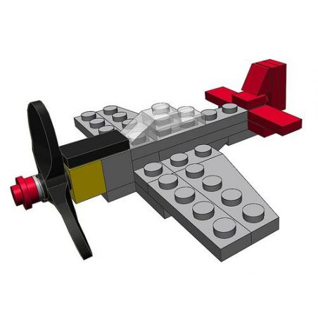 BRICKMANIA 702 non  MÁY BAY CHIẾN ĐẤU P-51 MUSTANG bộ đồ chơi xếp lắp ráp ghép mô hình Military Army P-51D MUSTANG ("TUSKEGEE RED TAIL") Quân Sự Bộ Đội 41 khối