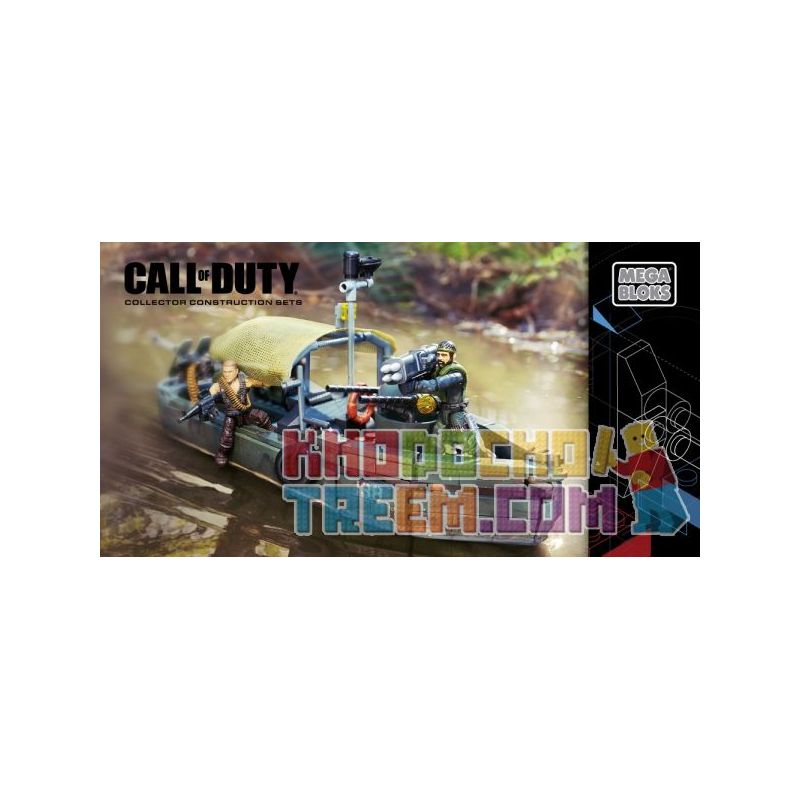 MEGA BLOKS DPB56 non Lego CUỘC ĐỘT KÍCH BẰNG TÀU CAO TỐC bộ đồ chơi xếp lắp ráp ghép mô hình Call Of Duty RIVERBOAT RAID 320 khối