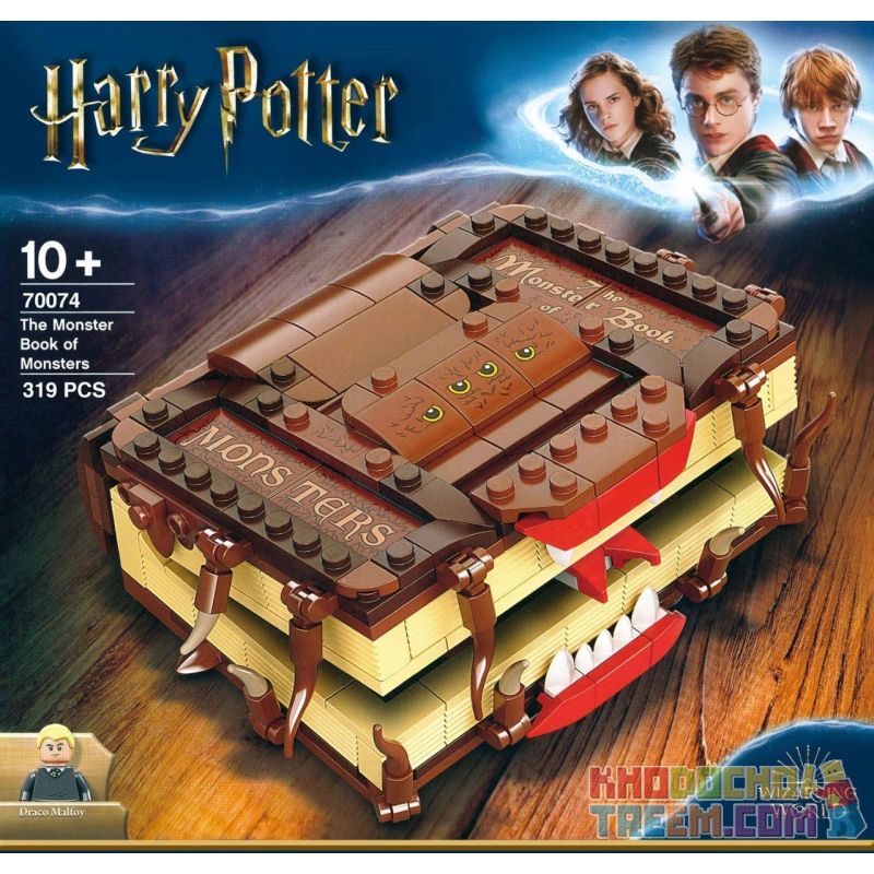 NOT Lego MONSTER BOOK OF MONSTERS 30628 1008612 M18 LEJI 70074 xếp lắp ráp ghép mô hình SÁCH QUÁI VẬT CỦA Harry Potter Chú Bé Phù Thủy 320 khối