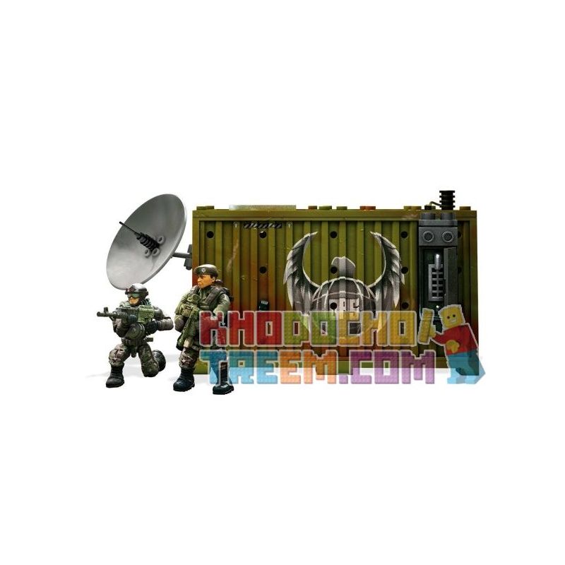 MEGA BLOKS FMG11 non Lego KHO VŨ KHÍ TRUYỀN THÔNG VỆ TINH JUNGLE bộ đồ chơi xếp lắp ráp ghép mô hình Call Of Duty JUNGLE SATCOM ARMORY 82 khối
