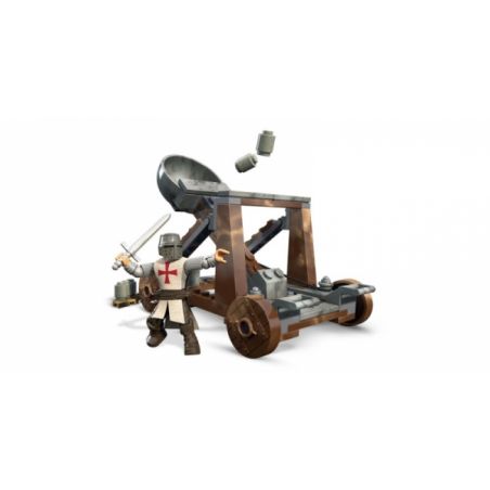 MEGA BLOKS DLC07 non  CHUYẾN ĐI CỦA QUÂN THẬP TỰ CHINH TEMPLAR bộ đồ chơi xếp lắp ráp ghép mô hình Assassin's Creed TEMPLAR CRUSADER’S CATAPULT
