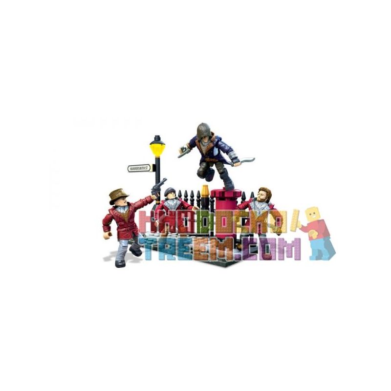 MEGA BLOKS DLC09 non Lego BĂNG NHÓM CÔN ĐỒ bộ đồ chơi xếp lắp ráp ghép mô hình Assassin's Creed BLIGHTER’S GANG BATTALION PACK 37 khối