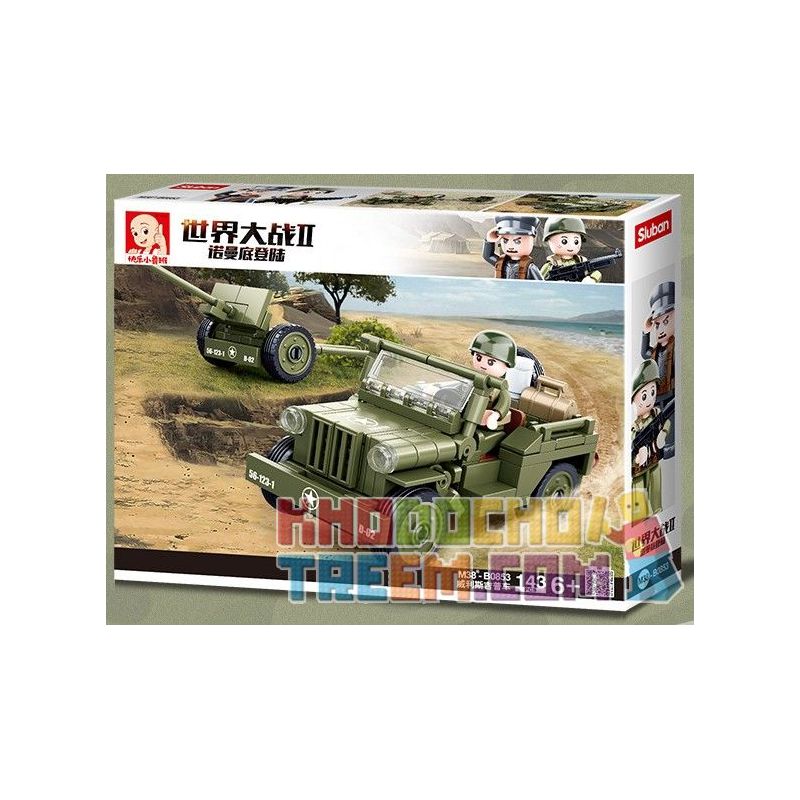 SLUBAN M38-B0853 B0853 0853 M38B0853 38-B0853 Xếp hình kiểu Lego MILITARY ARMY World War II Normandy Landing Willis Jeep Willis Jeep. 143 khối SLUBAN M38-B0853 B0853 0853 M38B0853 38-B0853 Xếp hình kiểu Lego MILITARY ARMY World War II Normandy Landing Willis Jeep Willis Jeep. 143 khối