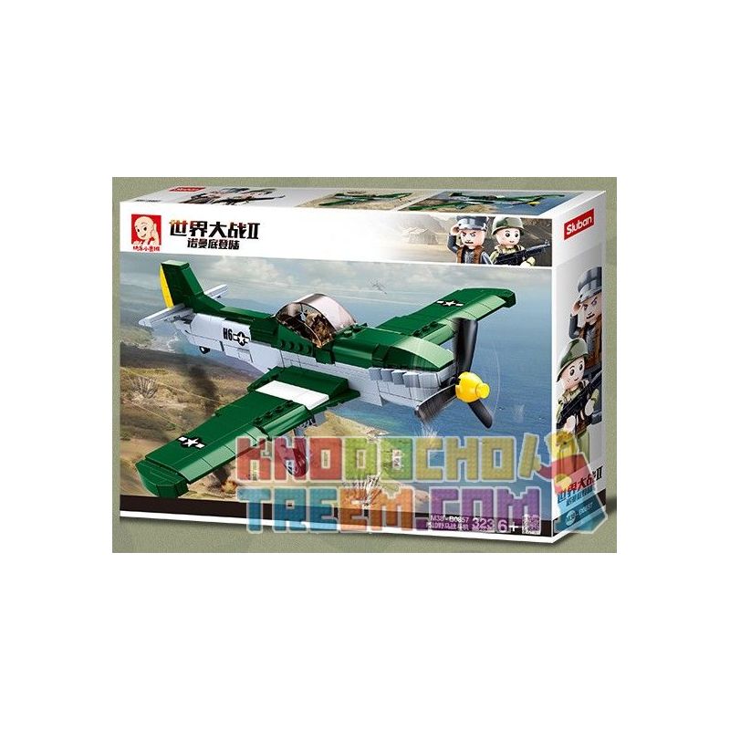 SLUBAN M38-B0857 B0857 0857 M38B0857 38-B0857 Xếp hình kiểu Lego MILITARY ARMY World War II Normandy Landing P51D Wild Horse Fighter Máy Bay Chiến đấu Mustang P51D 323 khối SLUBAN M38-B0857 B0857 0857 M38B0857 38-B0857 Xếp hình kiểu Lego MILITARY ARMY World War II Normandy Landing P51D Wild Horse Fighter Máy Bay Chiến đấu Mustang P51D 323 khối