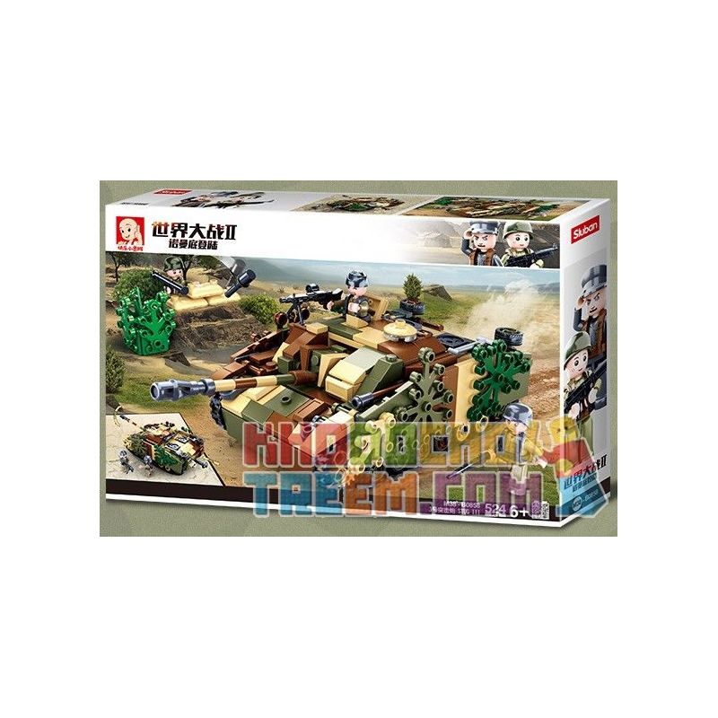 SLUBAN M38-B0858 B0858 0858 M38B0858 38-B0858 Xếp hình kiểu Lego MILITARY ARMY Sturmgeschütz III World War II Normandy Landing German No. 3 Farming Stug III Súng Tấn Công Của Đức STUG III 524 khối SLUBAN M38-B0858 B0858 0858 M38B0858 38-B0858 Xếp hình kiểu Lego MILITARY ARMY Sturmgeschütz III World War II Normandy Landing German No. 3 Farming Stug III Súng Tấn Công Của Đức STUG III 524 khối
