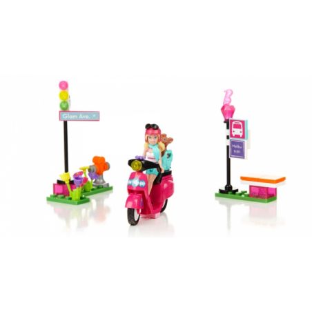 MEGA BLOKS 80213 non  XE TAY GA bộ đồ chơi xếp lắp ráp ghép mô hình  SCOOTER Các Bạn Gái 65 khối